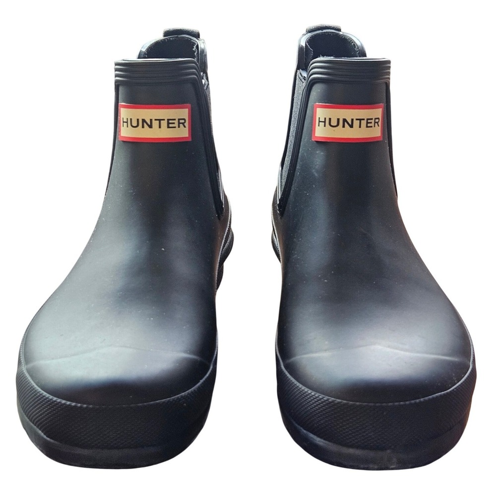 Hunter Original Chelsea Boots‎ Black Matte Waterproof Rain Boots Womens Size 6